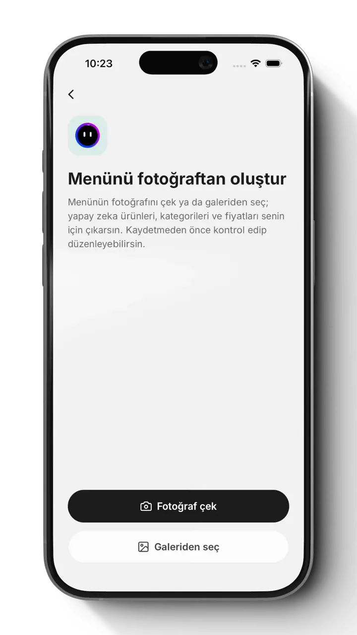 Adisyon uygulamasında menüyü fotoğraftan oluşturma: yapay zeka menüyü okuyor